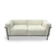 Le Corbusier LC3 Sofa Replica, 2-Seater, White