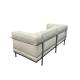 Le Corbusier LC3 Sofa Replica, 2-Seater, White