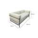 Le Corbusier LC3 Sofa Replica, 2-Seater, White