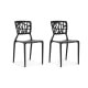 Dondoli Pocci Viento Chair Replica, Black, Set of 2