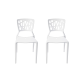 Dondoli Pocci Viento Chair Replica, White, Set of 2