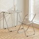 Merike Larkin Acrylic Folding Dining Chair, 46x47CM, Transparent