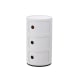 Anna Ferrieri Componibili 3 Tier Storage Unit Replica, 32x58CM, White