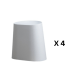 MODE Boulder Stool, White, Set of 4