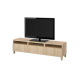 (Besta Part)IKEA BESTA TV bench with drawers 180x40x48cm Lappviken white stained oak effect