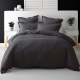 SAVONA Nova Duvet Cover Set, Charcoal, Single