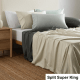 SAVONA 500T Bamboo Cotton Sheet Set, Steel Grey, Split Super King