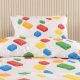 SQUIGGLES Block Party Duvet Cover Set, White, Double