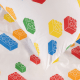 SQUIGGLES Block Party Duvet Cover Set, White, Double