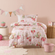SQUIGGLES Strawberry Garden Duvet Cover Set, Blush, Double