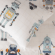 SQUIGGLES Retro Robot Duvet Cover Set, Multi, Single