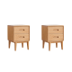 Solidwood Bailey 2PCS Bedside Table Set A
