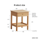 Solidwood Kano 2PCS Bedside Table Set, Oak
