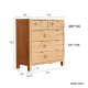 Solidwood Norway 3PCS Bedroom Set, 5-Drawer Lowboy