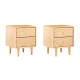 Solidwood Fuji 2PCS Bedside Table Set