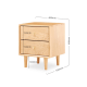 Solidwood Fuji 2PCS Bedside Table Set