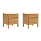 Solidwood Wind 2PCS Bedside Table Set