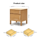 Solidwood Wind 2PCS Bedside Table Set
