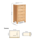 Solidwood Norway 3PCS Bedroom Set, 5-Drawer Tall Boy