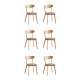 Solidwood Fuji 6PCS Dining Chair Set