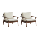 Solidwood Seattle 2PCS Armchair Set, Dark Wood