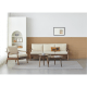 Solidwood Seattle 2PCS Armchair Set, Dark Wood