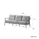 Solidwood Seattle 2PCS Sofa Set, 3+2 Seater, Oak