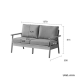 Solidwood Seattle 2PCS Sofa Set, 2+1 Seater, Oak
