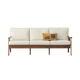 Solidwood Seattle 2PCS Sofa Set, 3+1 Seater, Dark Wood