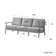 Solidwood Seattle 2PCS Sofa Set, 3+1 Seater, Dark Wood
