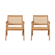 Solidwood Norway 2PCS Rattan Armchair Set