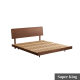 Solidwood Nordin Walnut Super King Bed Frame with Adjustable Headboard