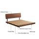 Solidwood Nordin Walnut Super King Bed Frame with Adjustable Headboard