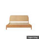 Solidwood Wenrik Super King Bed Frame with Adjustable Rattan Headboard