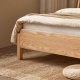 Solidwood Wenrik Super King Bed Frame with Adjustable Rattan Headboard
