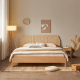 Solidwood Wenrik Super King Bed Frame with Adjustable Rattan Headboard