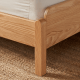 Solidwood Wenrik Small Queen Bed Frame with Adjustable Rattan Headboard