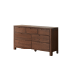 Solidwood Norway Chest of 6 Drawers, 120x40CM, Walnut