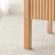 Solidwood Korlin Bedside Table with Glass Top