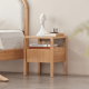 Solidwood Korlin Bedside Table with Glass Top