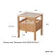 Solidwood Korlin Bedside Table with Glass Top