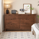 Solidwood Norway Chest of 7 Drawers, 135x40CM, Walnut