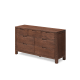 Solidwood Norway Chest of 7 Drawers, 135x40CM, Walnut