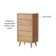 Solidwood Santa Rosa Chest of 5 Drawers