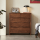 Solidwood Norway Chest of 5 Drawers, 95x40CM, Walnut