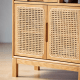 Solidwood Calamo Storage Cabinet with Rattan Doors