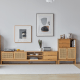 Solidwood Calamo Storage Cabinet with Rattan Doors