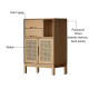 Solidwood Calamo Storage Cabinet with Rattan Doors