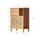 Solidwood Calamo Storage Cabinet with Rattan Doors
