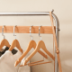 Solidwood Quartz Cherry Clothes Rack with Castors & Basket